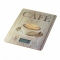 Cafe Wenko digitális konyhamérleg, 14 x 19,5 x 1,2 cm, hőálló üveg, bézs