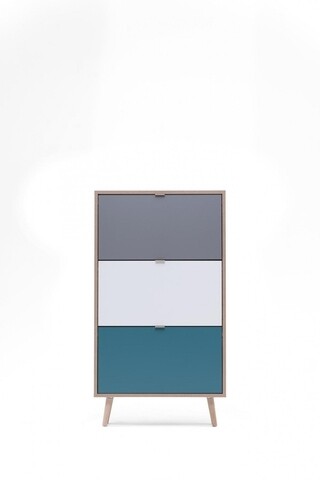 Finori Cipőtartó, Kuba 42, 70 x 127 x 24 cm, PAL / MDF, többszínű