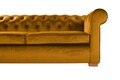 Oxford Chesterfield Kihúzható kanapé, 88x216x75 cm, 3 személyes, Mustársárga