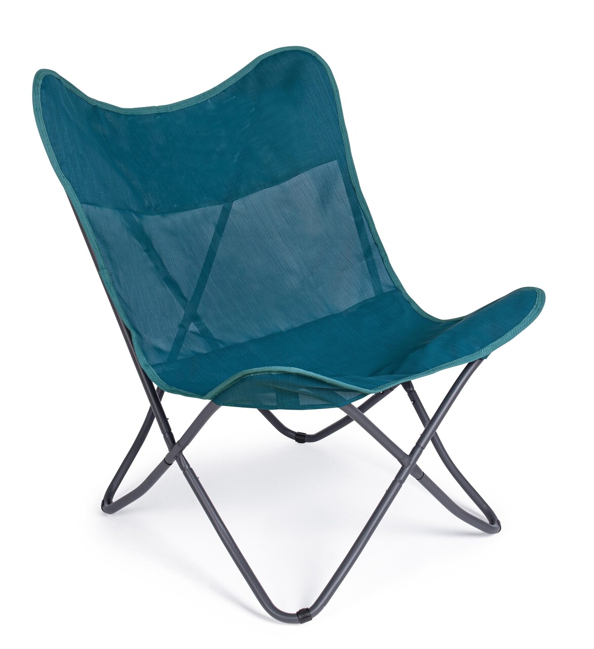 Butterfly gabicce kerti szék, bizzotto, 77.5 x 81 x 89 cm, acél/textil 2x1, kék