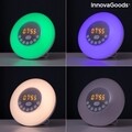 Ébresztőóra hangszóróval és napfelkelte effektussal, Slockar InnovaGoods, Bluetooth, USB, RGB, 16x16 cm, 16x16 cm