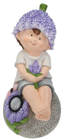 Boy w lavender Napelemes lámpa, 21x23.5x46.5 cm, magnézium oxid