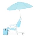 Kids Beach Gyerek Szék napernyővel és hűtőládával, L.37 l.28 H.45, kék