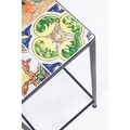 Set 3 masute de cafea pentru gradina, Paloma Square, Bizzotto, 28x28x68 cm, otel/ceramica