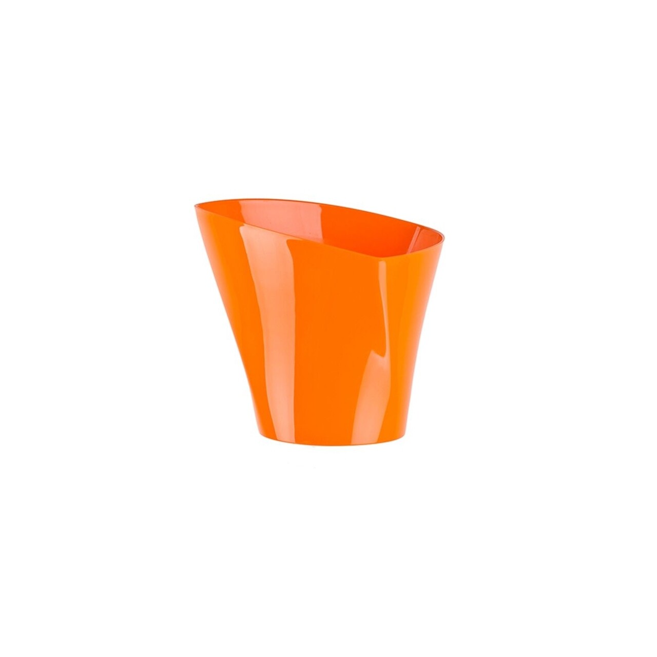 Virágcserép Twister 22 cm, műanyag, narancs
