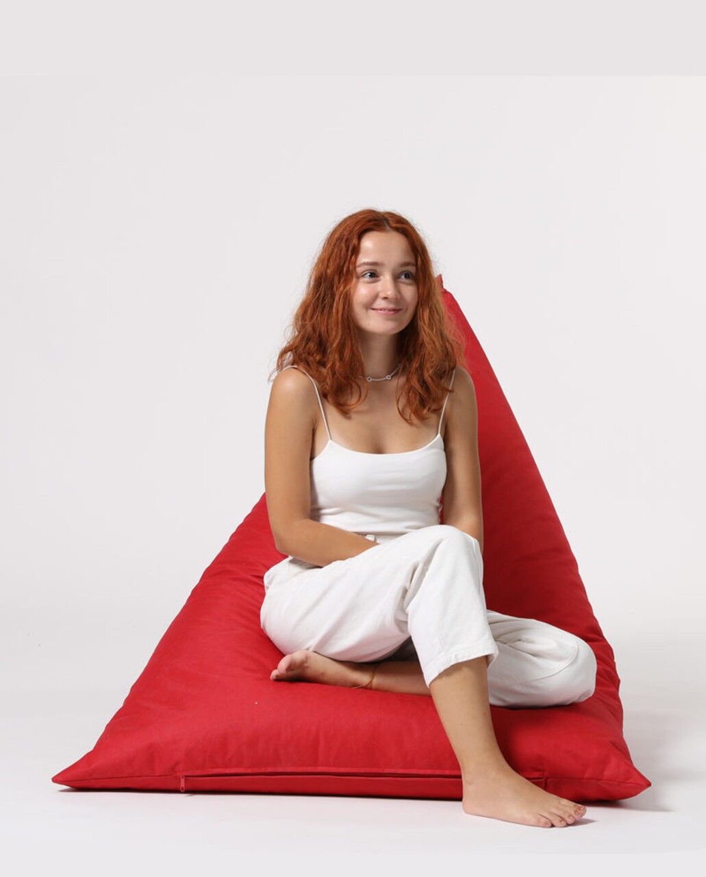 Bean Bag Ferndale Babzsák, Pyramid Bed, 145 Cm, Vízhatlan Poliészter, Piros