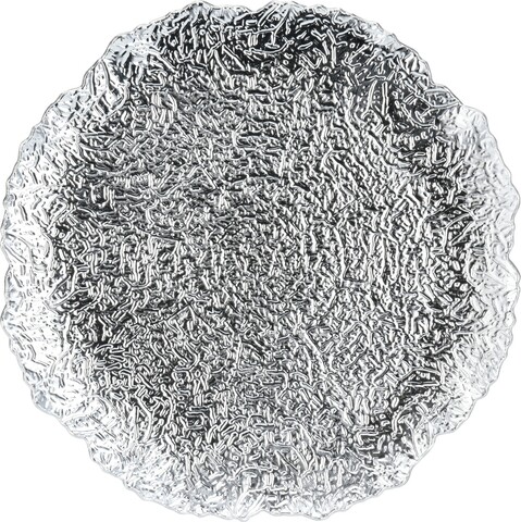 Organic Shape Szervírozó tál, Ø33 cm, polipropilén, ezüstszín