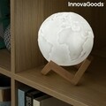 RGB LED Lámpa, újratölthető Planeta Pamant Worldy InnovaGoods