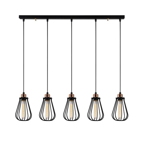 Fetiye csillár N-1114, Noor, 85 x 112 cm, 5 x E27, 100 W, fekete