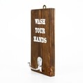 Fogas Wash you hands, Evila Originals, 10x20 cm, barna