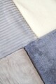 Mistral Flannel kockás kombinált takaró, félkövér csíkokkal, 130x170 cm, 100% poliészter, szürke