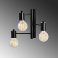 Opviq Hexa fali lámpa, 30x40 cm, 3 x E27, 100 W, fekete