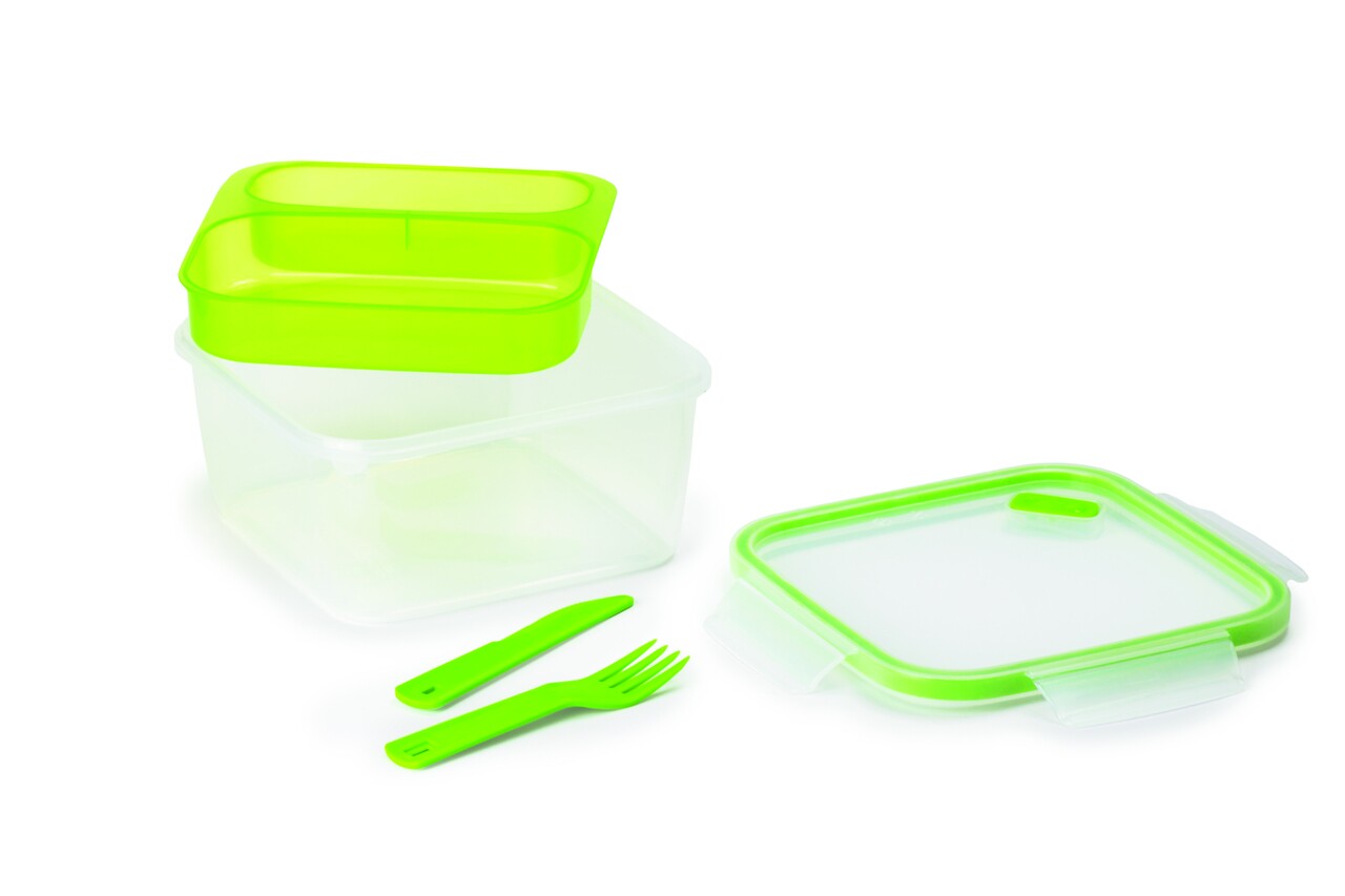 Snips Ételtároló Fedővel, Lunchbox Green, 1,4 L, Polipropilén, Zöld