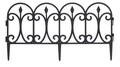 Fence Mini kerítés, 4 db, 60x30 cm, polipropilén, fekete
