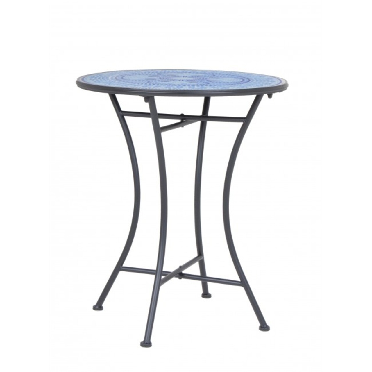 Bisanzio Round Kerti asztal, Bizzotto, Ø60x75 cm, acél/kerámia