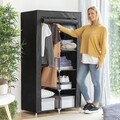 InnovaGoods szekrény, 87 x 45 x 165 cm, összecsukható, 87 x 45 x 165 cm, poliészter / acél