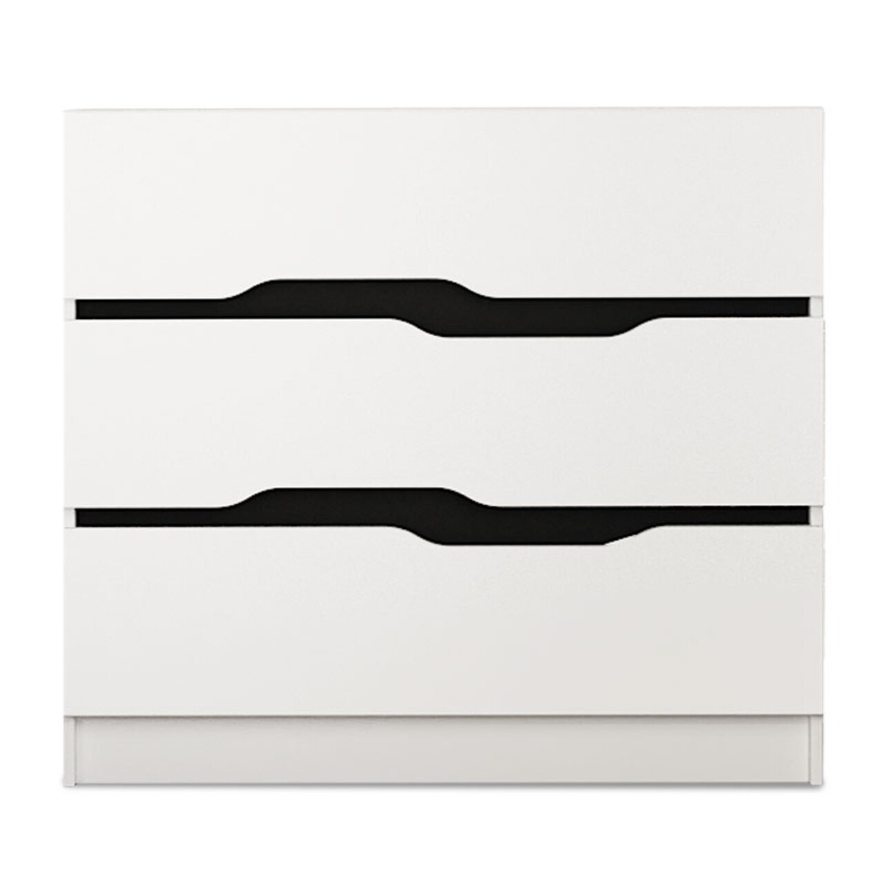 Kényelmes komód, Pakoworld, 100x38,5x71 cm, melamin forgácslap, fehér / fekete