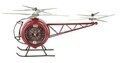 Helikopter asztali óra, Mauro Ferretti, 42x23x22 cm, vas