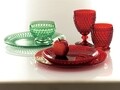 4 pohár víz készlet, Villeroy & Boch, Boston, 400 ml, kristályüveg, piros