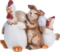 Chicken&Bunny&Chick Dísz, 13x8x18 cm, kerámia, színes