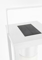 Square Napelemes lámpa LED akasztóval, Bizzotto, 17 x 17 x 38 cm, acél, fehér