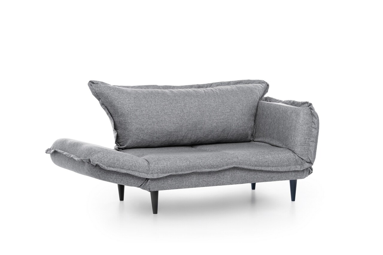 Vino Daybed Kihúzható Kanapé, Futon, 3 Személyes, 200x70 Cm, Fém, Szürke