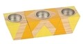 Bizzotto Gyertyatartó 3 gyertyának, Block, 22 x 6 cm, fa, színes