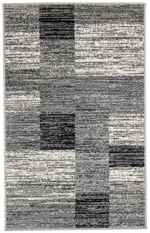 Ungus Szőnyeg, Decorino, 190x280 cm, polipropilén, szürke/fekete
