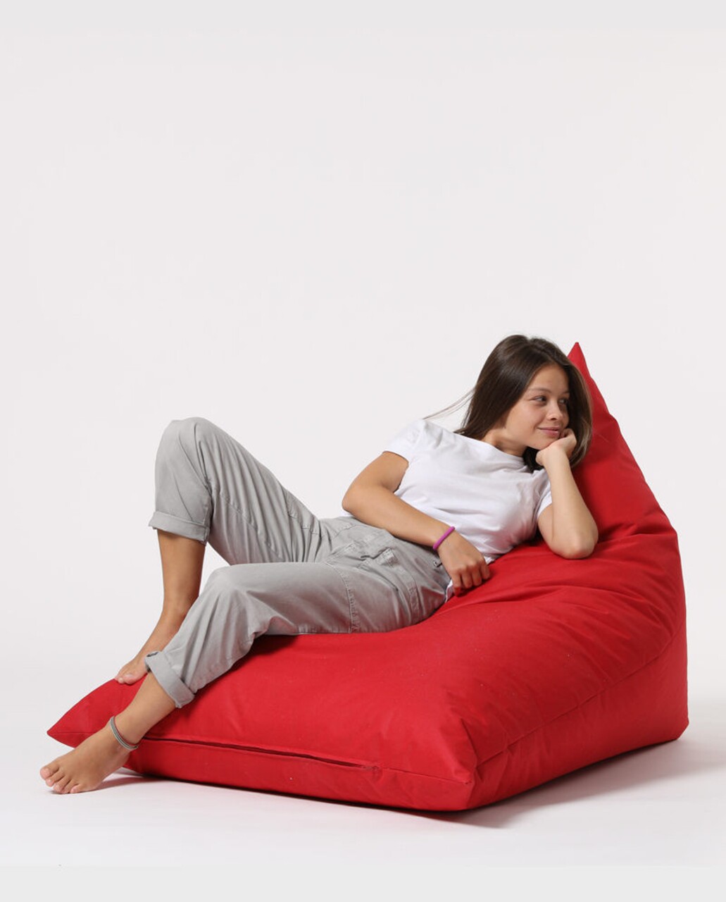 Bean Bag Ferndale Babzsák, Pyramid Bed, 145 Cm, Vízhatlan Poliészter, Piros