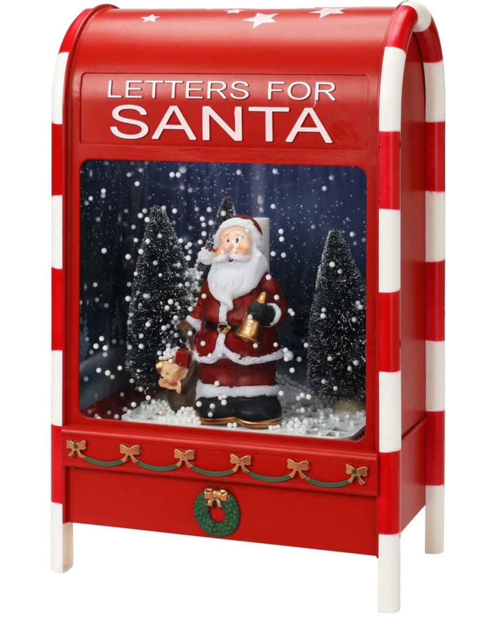 Mail box Fénydekoráció, 25x15x40 cm, poliszton, színes