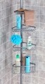Etajera de colt extensibila pentru baie York Telescopic, iDesign, 28x20.5x150 cm, otel, argintiu