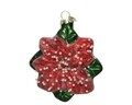 Gömb Poinsettia, Decoris, 9,5x4x11 cm, üveg, sokszínű