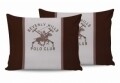 2 db párnahuzat 50x70, 100% pamut, Beverly Hills Polo Club, BHPC 029, fehér/barna