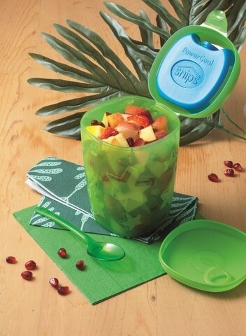 Thermal élelmiszer doboz + kanál, Snips, Energy Fruit Ice Box, 0,5 L, polipropilén, zöld