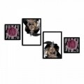 Set 4 tablouri decorative, Alpha Wall, In my Dreams, 30x30/35x50 cm