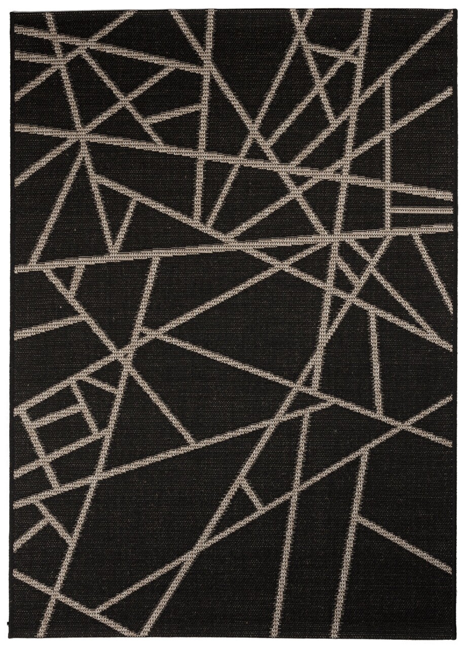 Ovideo Szőnyeg, Decorino, 60x110 cm, polipropilén, fekete/szürke