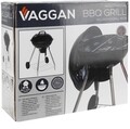 BBQ Hordozható grillsütő, Ø47x80 cm, fém, fekete