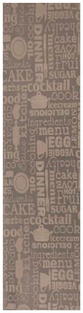 Food konyhai szőnyeg, Decorino, 50x200 cm, poliészter, szürke