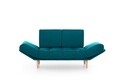 Nina Daybed Kihúzható kanapé, Futon, 3 személyes, 200x70 cm, fém, zöld