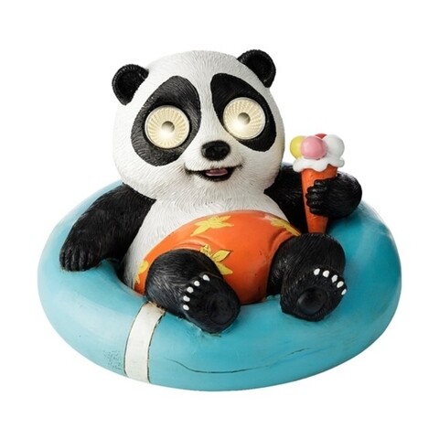 Panda kerti napelemes lámpa, Lumineo, H9,5 cm, többszínű