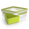 Tefal Clip & Go Osztott Ételtartó, 0,8 L, műanyag, zöld