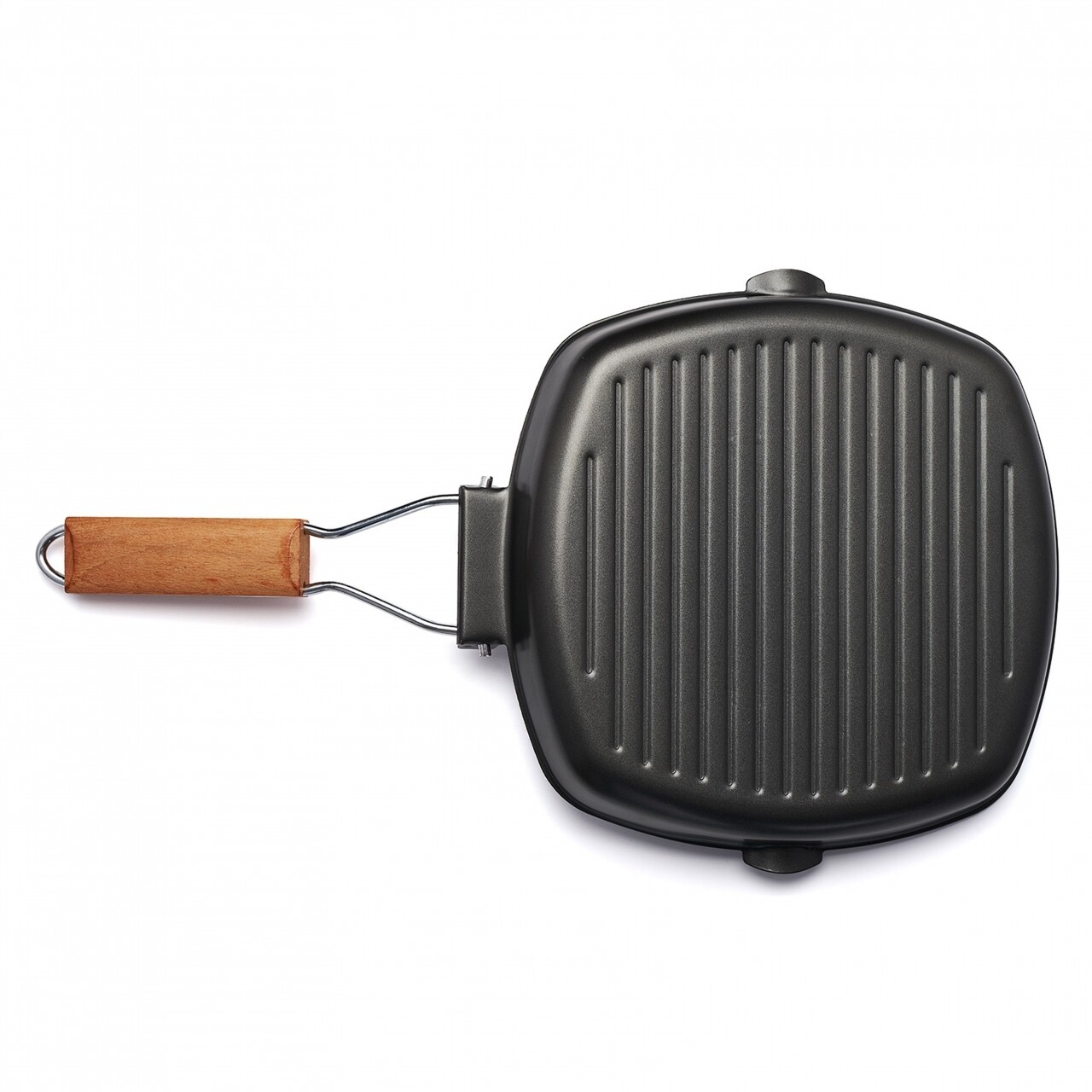 Delis Grill Serpenyő Levehető Nyéllel, Vanora Home, 24 X 3.5 Cm, Szénacél, Fekete