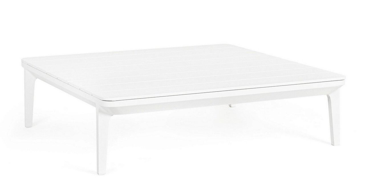 Matrix terasz/kerti dohányzóasztal, bizzotto, 99 x 99 x 34 cm, alumínium, fehér