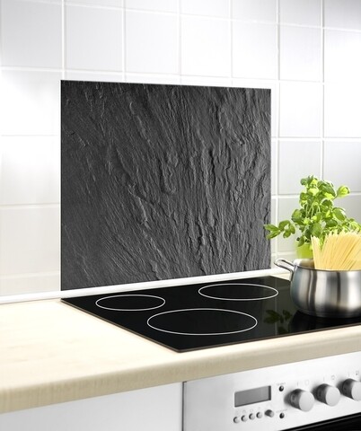 Konyha falvédő, Weenko, Slate Rock, 50 x 60 cm, hőálló üveg