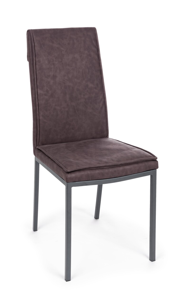 Sofie szék, bizzotto, ökológikus bőr, 43x59.5x99.5 cm, barna