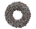Dekoratív koszorú Pinecone, Decoris, 30,5x8 cm, zöld / piros