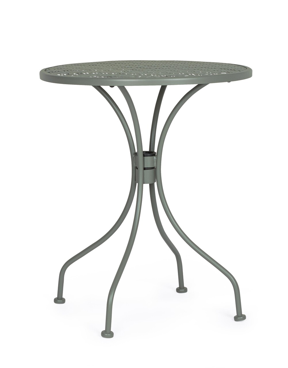 Lizette Kerti asztal, Bizzotto, Ø60 x 71 cm, acél, matt felület, sötét olívaszín