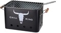 Grill King téglalap alakú grill, 32x20x20 cm, horgany, fekete