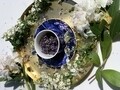 Csésze csészealjjal, DUO, Violet tulipán, 240 ml, porcelán, tarka