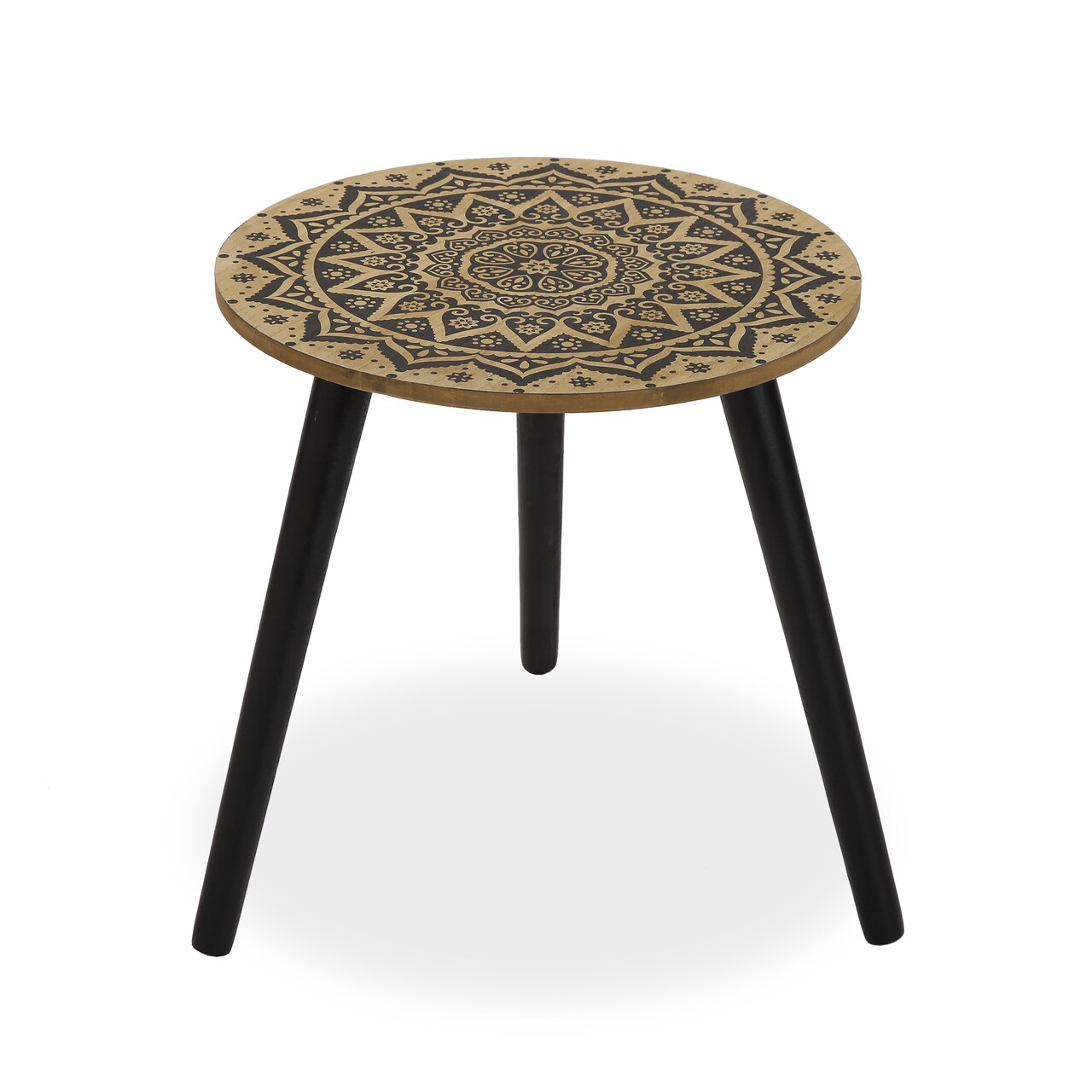 Mandala Kávézóasztal, Versa, Ø39.5x43 cm, fa